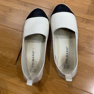 Black and white espadrilles
